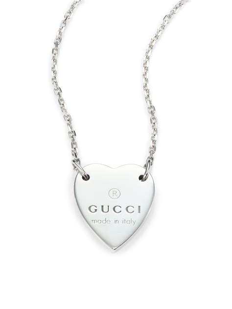 gucci necklaces women& 39|Gucci necklace with heart pendant.